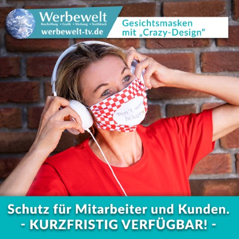 werbewelt kr husten design masken Facebook BeHappy Klein