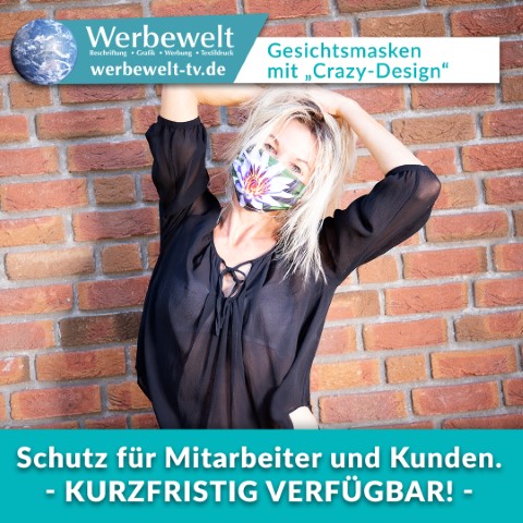 werbewelt kr husten design masken Facebook Blume 2 Klein